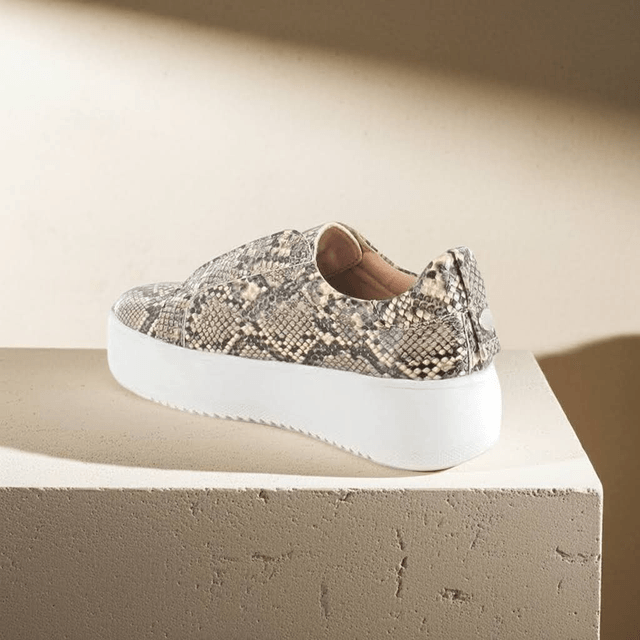 Platform Sneakers - Snakeskin