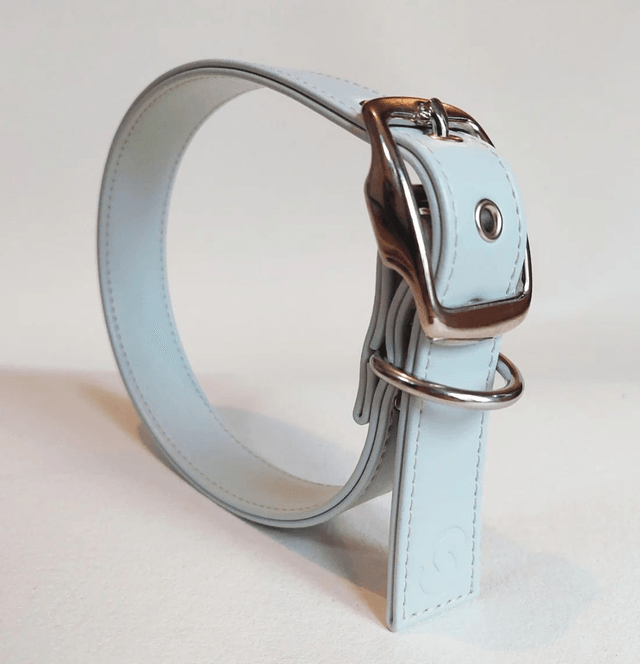 Skylos Collective Ice Blue Vegan Apple Leather Collar