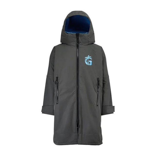 Gumbies S-Cape Robe - Charcoal & Blue