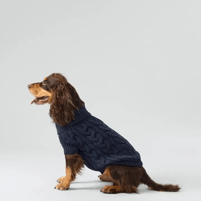 Hackett X Hugo Hudson Cable Knit Jumper - Navy