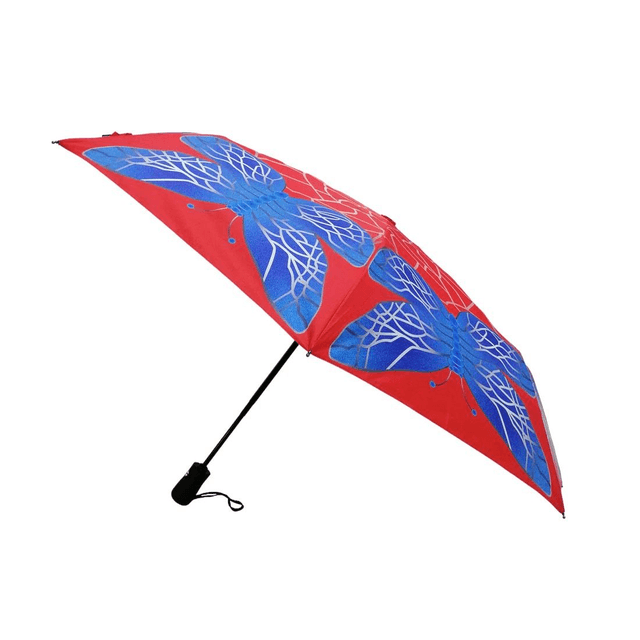 SOAKE Storm King Folding Umbrella - Stained Glass Butterfly