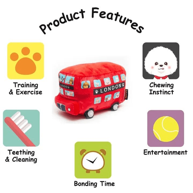 Pet London - London Bus Plush Toy
