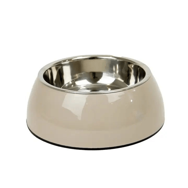 Hungry Paws Double Wall Insulated Dog Bowl - Oatmeal