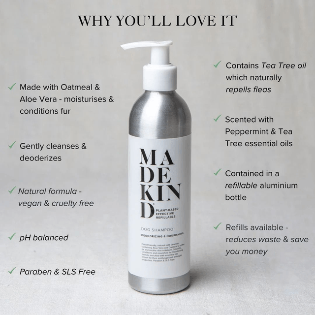 Made Kind Natural Dog Shampoo - Aloe Vera & Oatmeal 