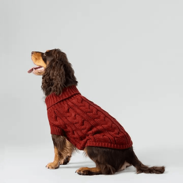 Hackett X Hugo Hudson Cable Knit Jumper - Brick