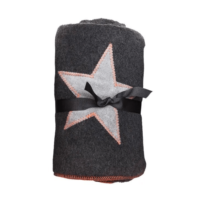 Super Soft Fleece Blanket - Star - Grey