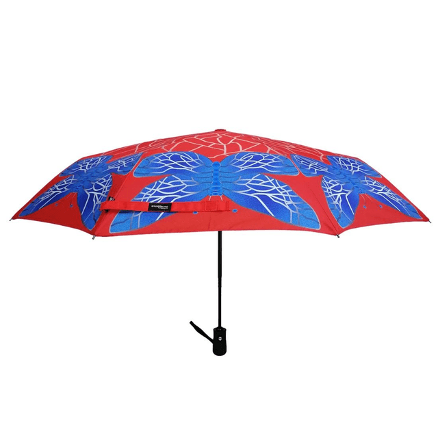 SOAKE Storm King Folding Umbrella - Stained Glass Butterfly