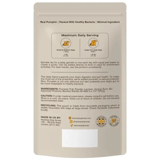 Hackney Dog House - Pumpkin & Probiotic Powder