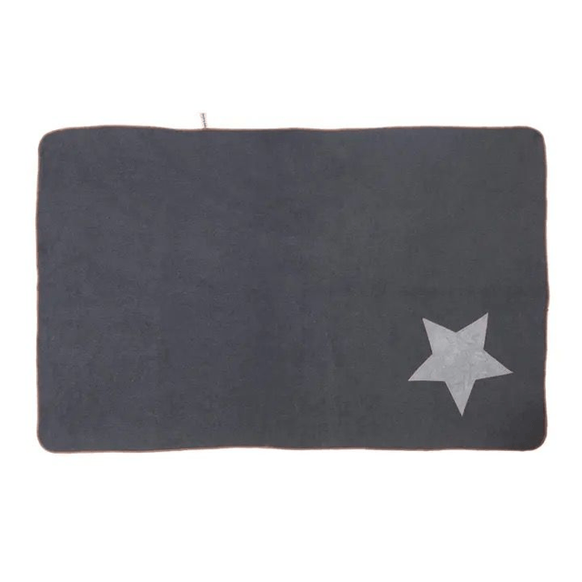 Super Soft Fleece Blanket - Star - Grey