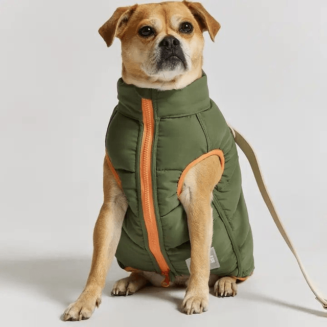Barc London Reversible Puffer Jacket - Coral & Khaki