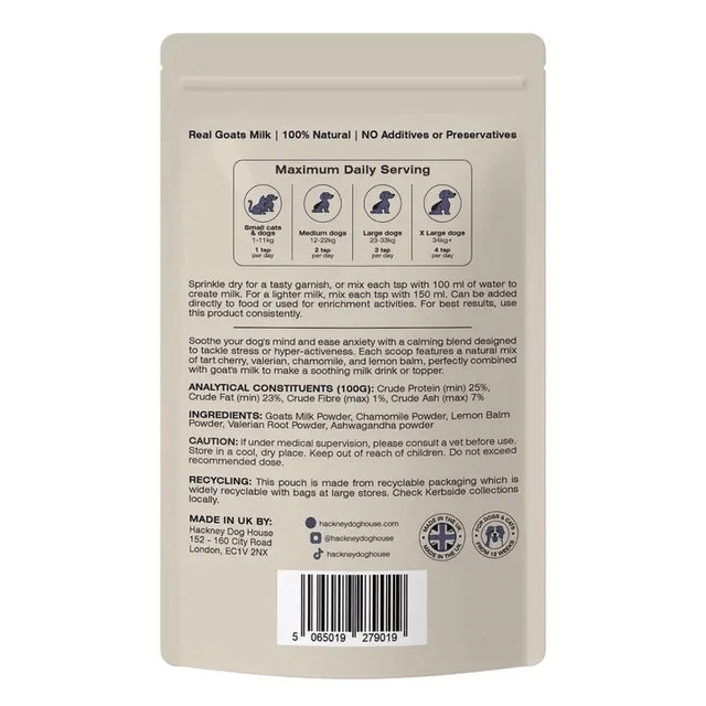 Hackney Dog House - Calming Goats Milk Powder