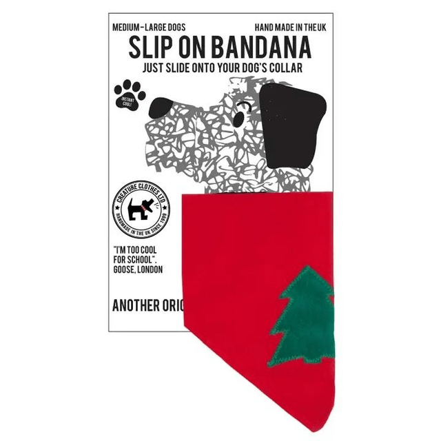 Slip On Dog Bandana - Classic Christmas Tree 