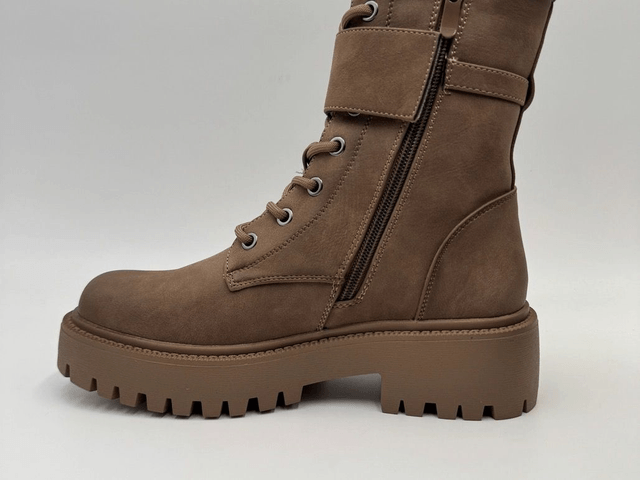 Chunky Combat Boots - Khaki
