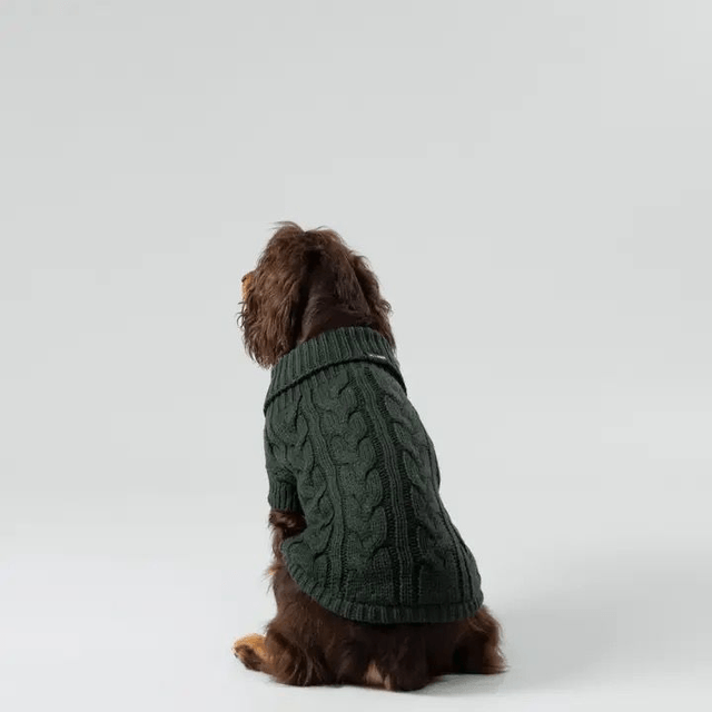 Hackett X Hugo Hudson Cable Knit Jumper - Green