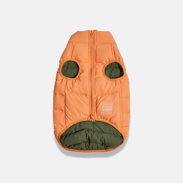 Barc London Reversible Puffer Jacket - Coral & Khaki