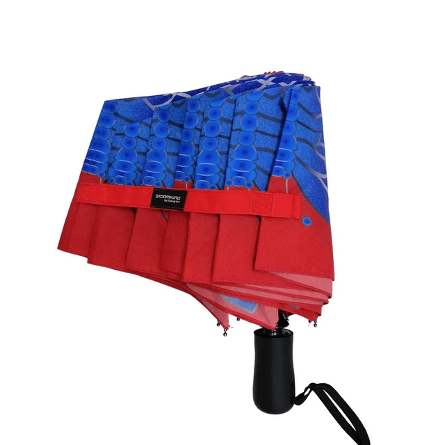 SOAKE Storm King Folding Umbrella - Stained Glass Butterfly