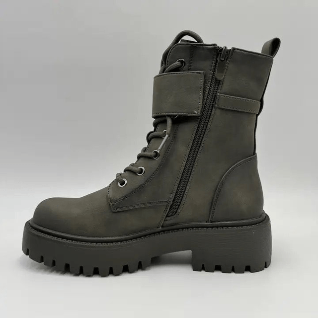 Chunky Combat Boots - Green