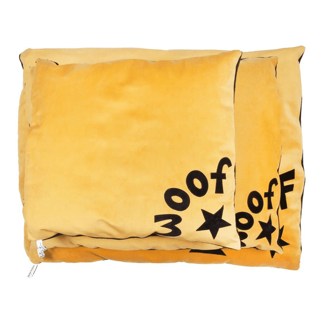 Creature Clothes Big Woof Dog Bed - Mustard Velvet