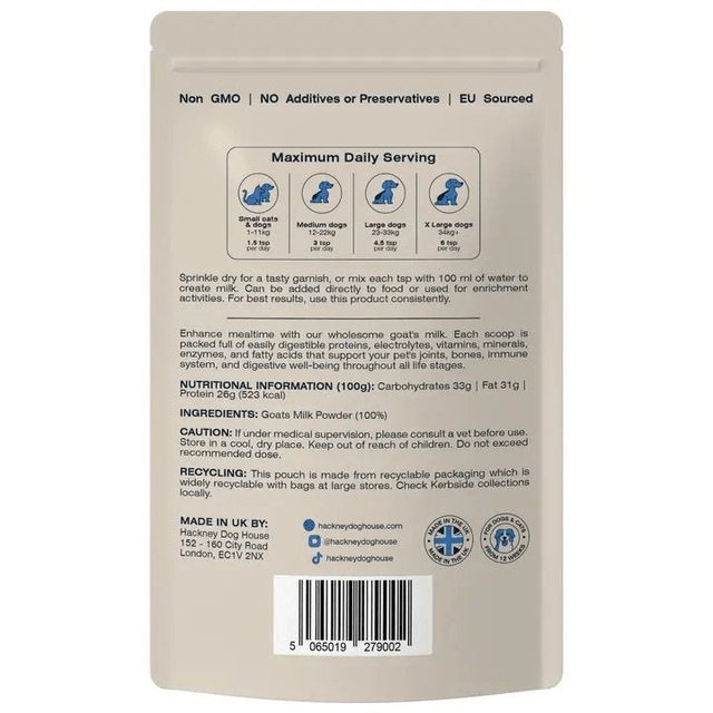 Hackney Dog House - Calming Goats Milk Powder (1)