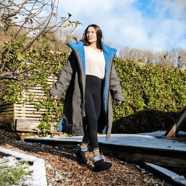 Gumbies S-Cape Robe - Charcoal & Blue