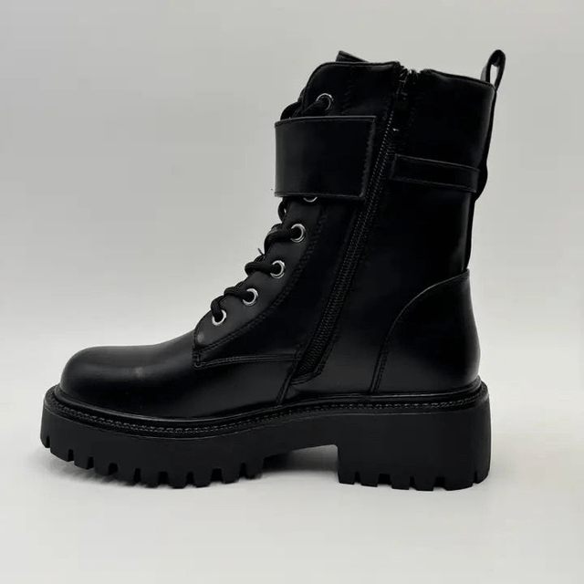 Chunky Combat Boots - Black 