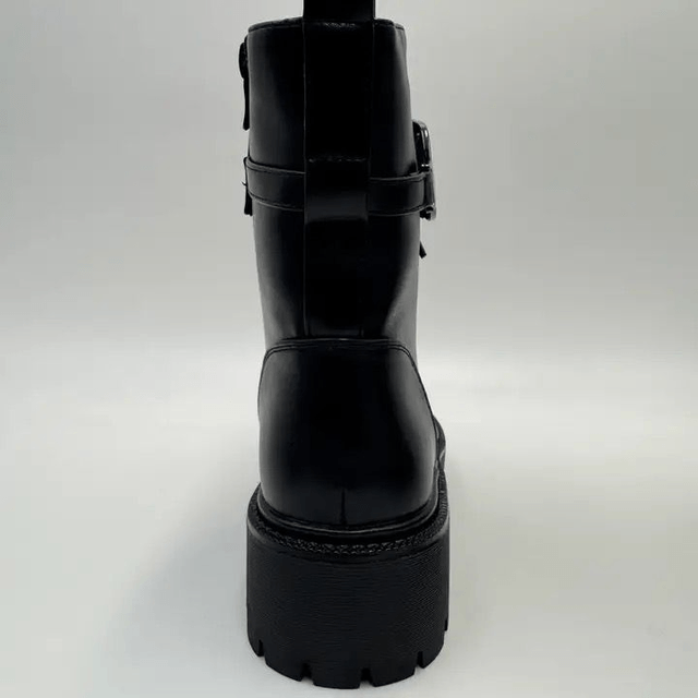 Chunky Combat Boots - Black 