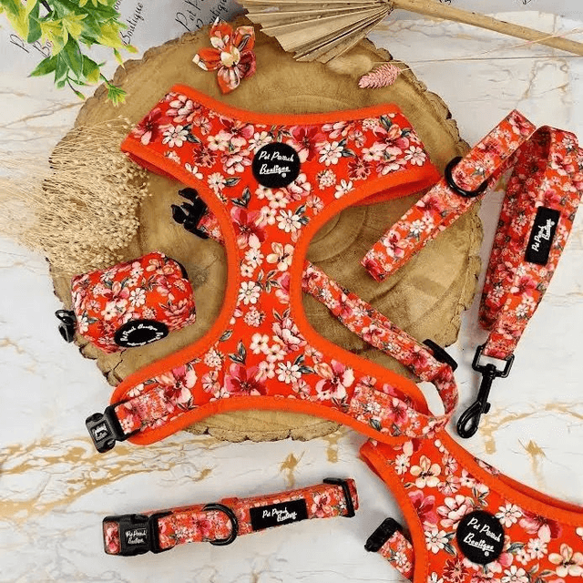 Pet Pooch Boutique Poop Bag Holder - Sweet Marmalade Blossom