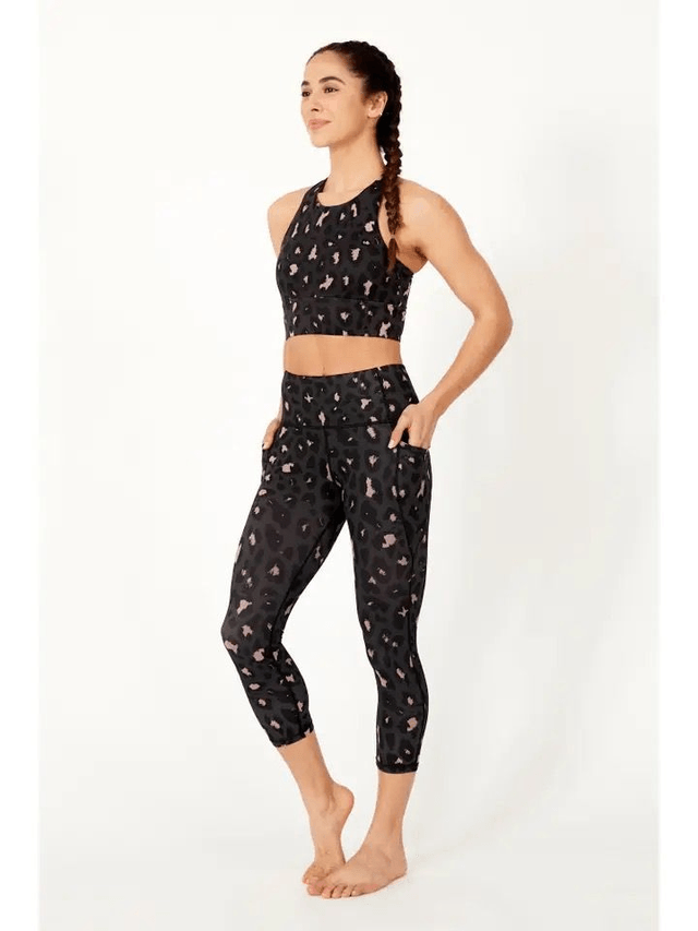 Born Nouli Sports 3/4 Leggings - Blush Leopard