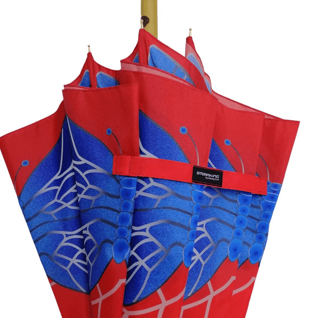 SOAKE Storm King Walking Stick Umbrella - Stained Glass Butterfly