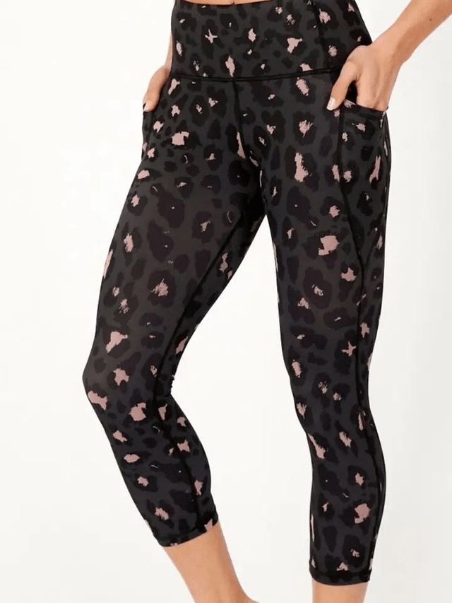 Born Nouli Sports 3/4 Leggings - Blush Leopard