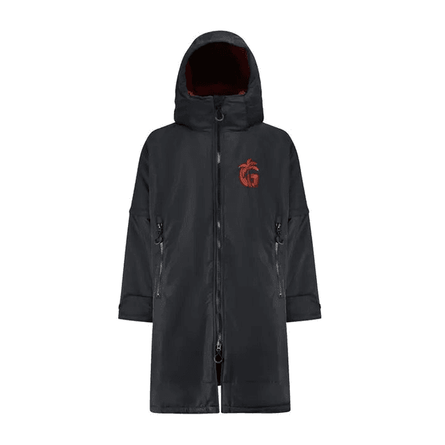 Gumbies S-Cape Robe - Black &amp; Burgundy