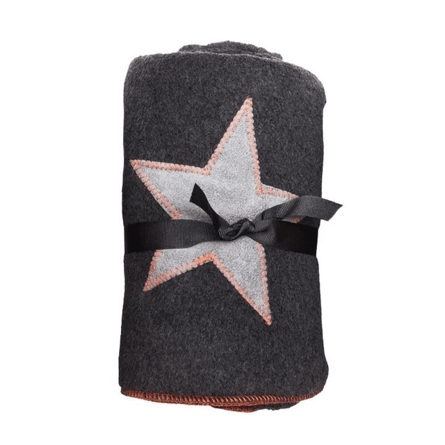 Super Soft Fleece Blanket - Star - Grey