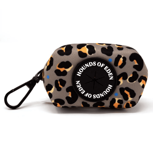 Hounds of Eden Poop Bag Holder - Steel Leopard