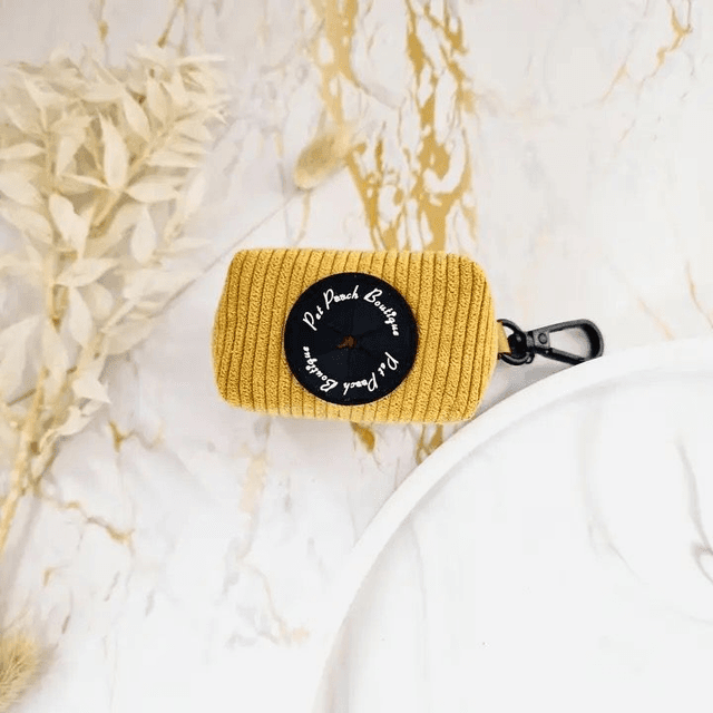 Pet Pooch Boutique - Mustard Yellow Poop Bag Holder 