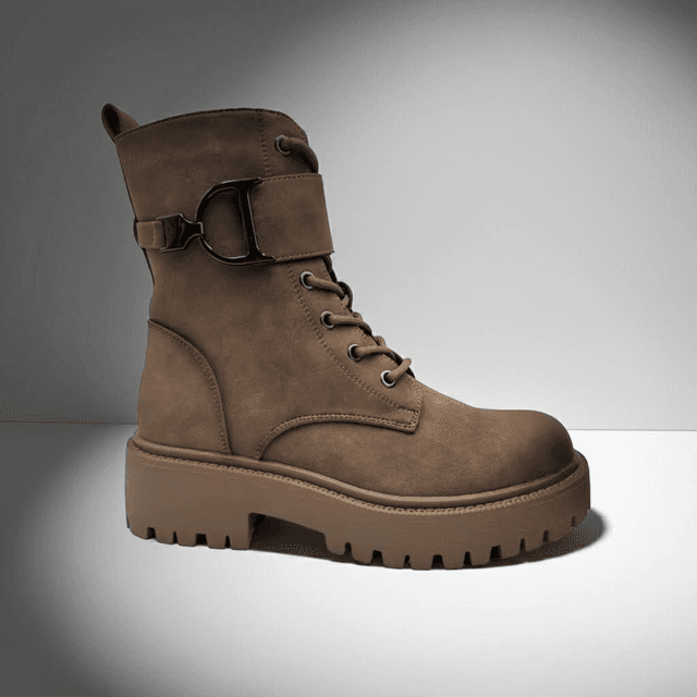 Chunky Combat Boots - Khaki