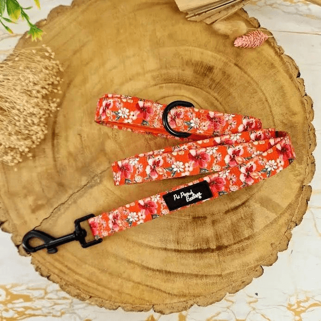 Pet Pooch Boutique Dog Lead - Sweet Marmalade Blossom