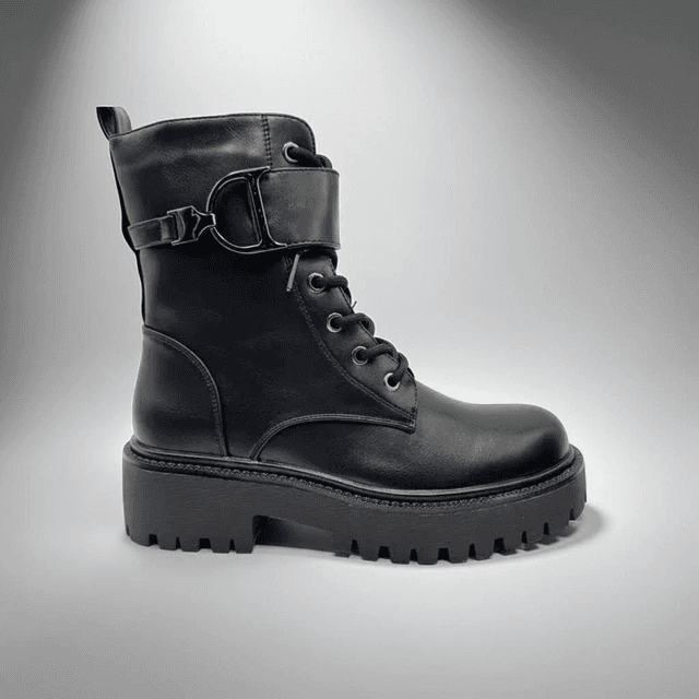 Chunky Combat Boots - Black 