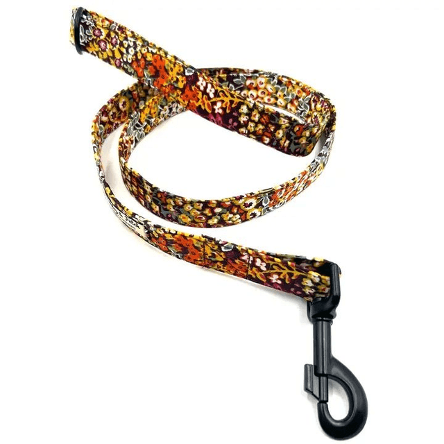 Barkley &amp; Fetch - Orange Ditsy Floral - Lead
